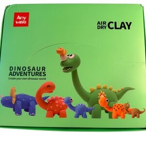 Any Wise Air Dry Clay Dinosaur Adventure Kit Kids Craft Set 12 Models NEW